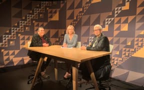 AUT Dean of Law, Khylee Quince, Mihingarangi Forbes and Te Pāti Māori candidate, Takutai Tarsh Kemp.