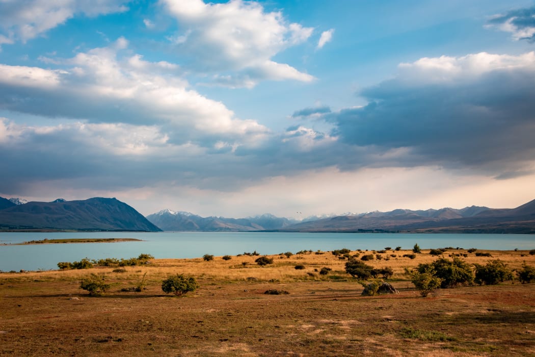 A view of Lake Tekapo, in the MacKenzie Basin.