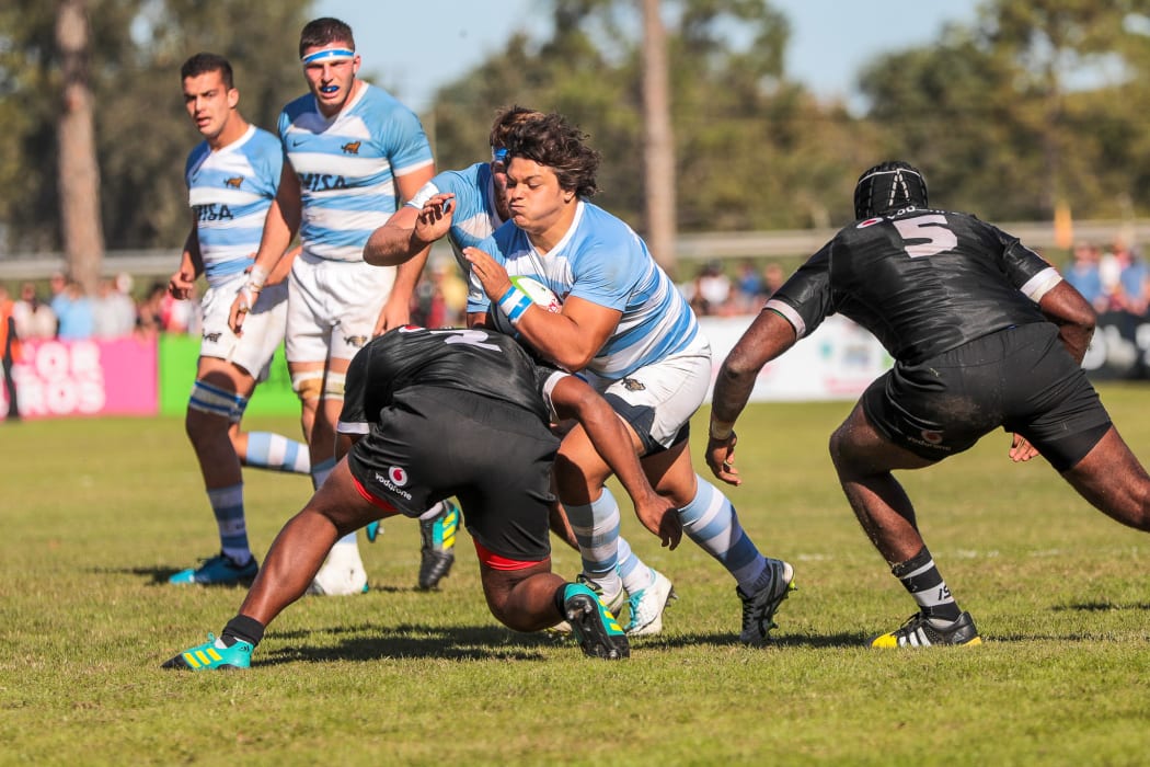 The Fijian defence was kept busy against hosts Argentina.