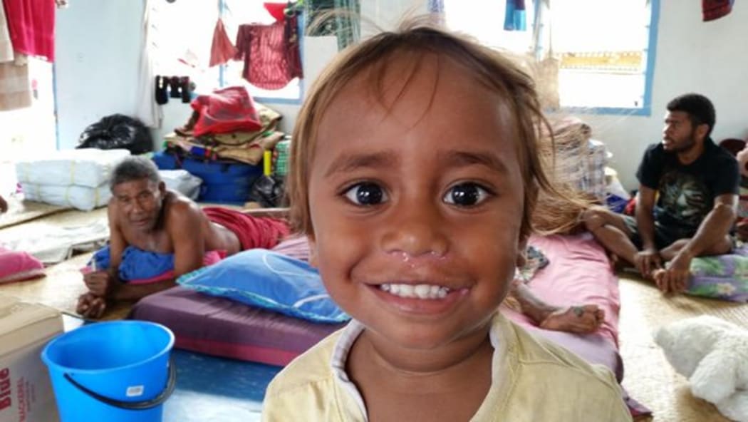 Families are staying in the Sanito Mikaele church in Fiji