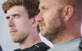 Team New Zealand helmsman Peter Burling and Luna Rossa skipper Max Sirena.
