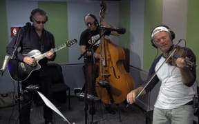 Nairobi Trio performing Sacred Hill live on RNZ.