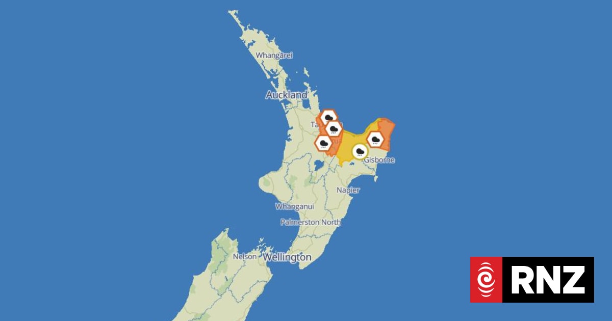 Downpours on the radar for East Coast, Bay of Plenty regions