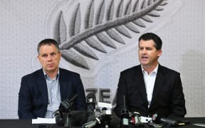 NZ Football president Deryck Shaw and chief executive Andy Martin