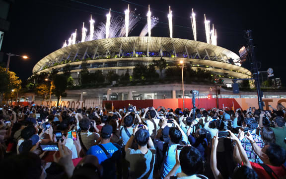 The closing ceremony of the Tokyo 2020 Olympic Games is held at National Stadium in Shinjuku Ward, Tokyo on August 8, 2021.