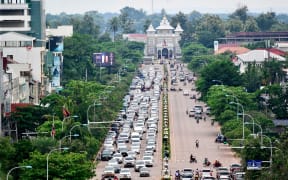 Vientiane, the capital of Laos.