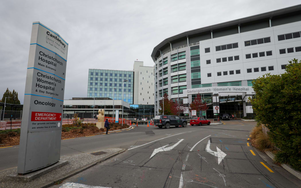 Exteriors of Chch Hospital during covi-19 level 4 lock down