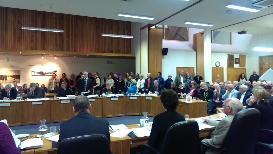 The meeting drew a big crowd on Wednesday.