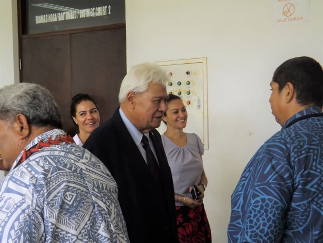 Faamausili Moli Malietoa leaves the courthouse