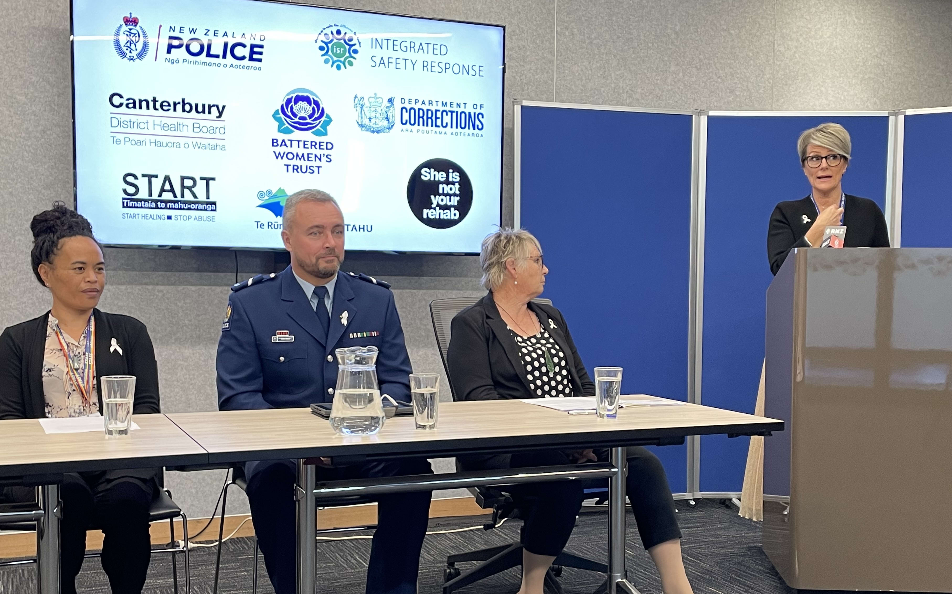 Representatives from agencies working to deal with family harm met in Christchurch today for White Ribbon Day.