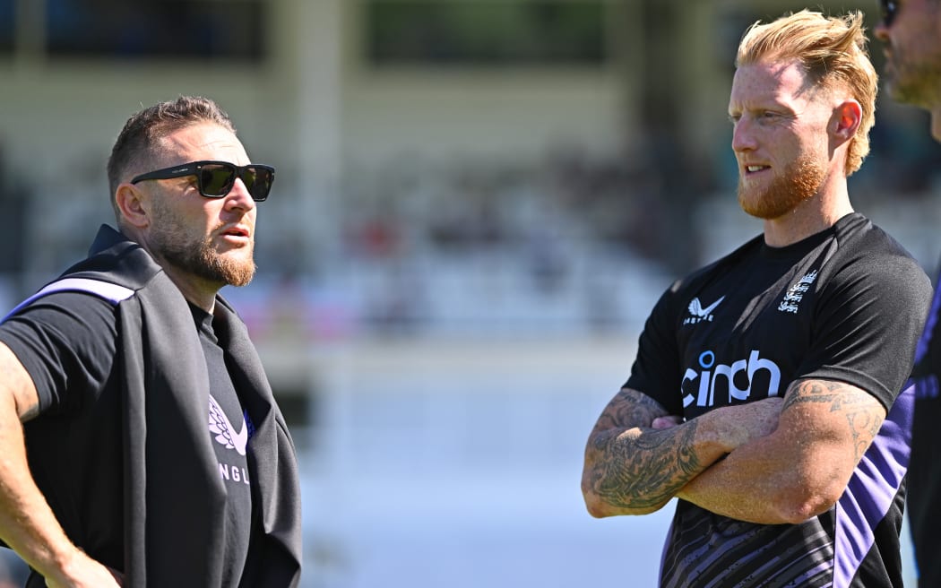 England coach Brendon McCullum and Ben Stokes