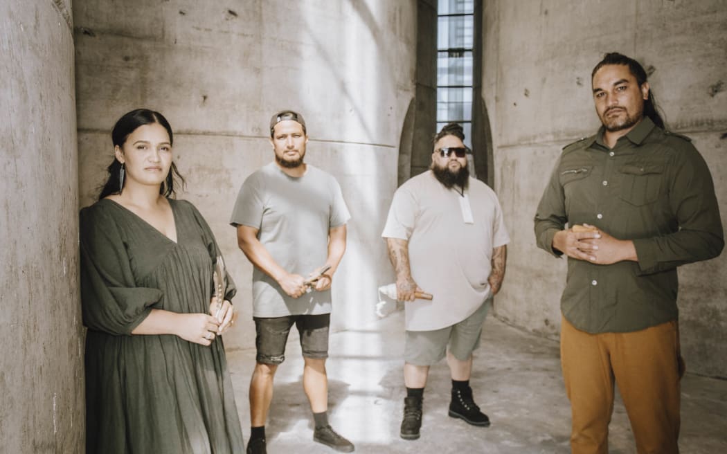 Indigenous band IA (L-R: Pianika Duncan, Turoa Pohatu, Moetu Smith and Reti Hedley)