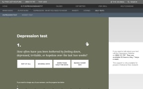 The online depression test at Depression.org.nz