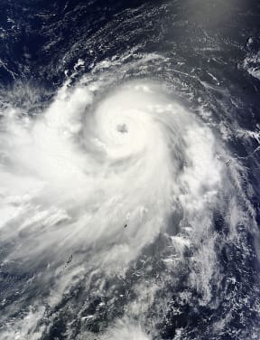 Typhoon Negouri seen from space.