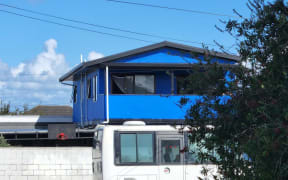 A house where a shooting took place on Saturday night.