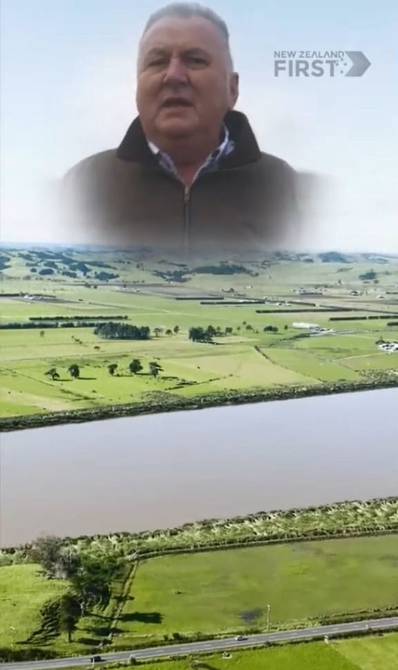 Tiktok song Shane Jones Believing presents the politician's disembodied head above bucolic scenes.