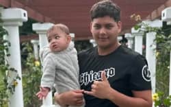 Mukzameel Mukhzar Ali  pictured holding his baby Mustafa Mahir Ali, whom he admitted killing in their Te Kūiti home.