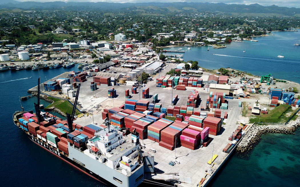 The main port in Honiara.