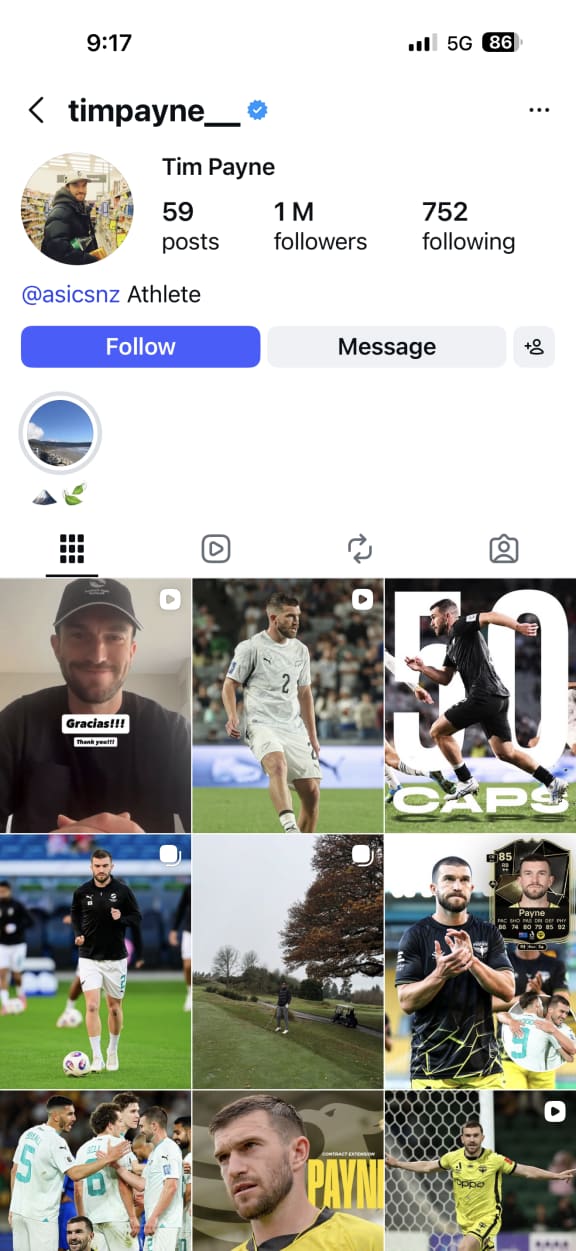 Tim Payne’s Instagram has exploded, following the influence of an Argentine social media influencer