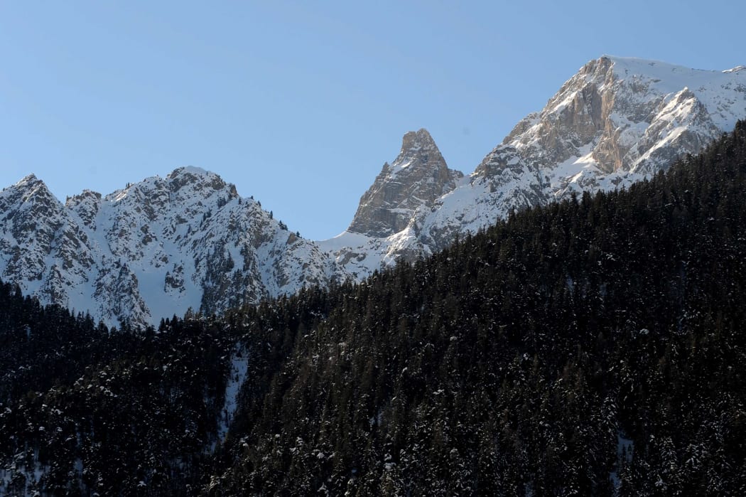 A picture taken from Ceillac shows the Queyras mountain range where the six skiers died.