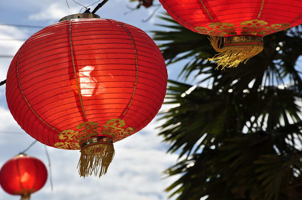 Red lanterns for Chinese New Year, Sabah, Malaysia