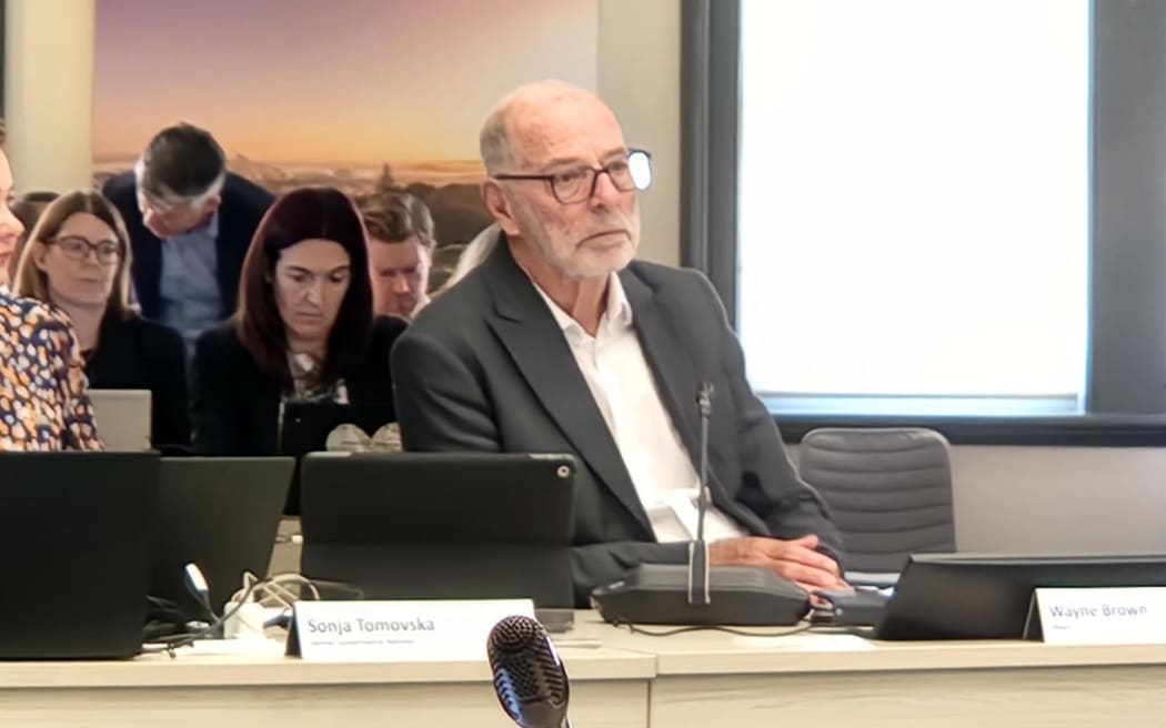 Auckland Mayor Wayne Brown at a meeting with councillors on 6 December, 2023.