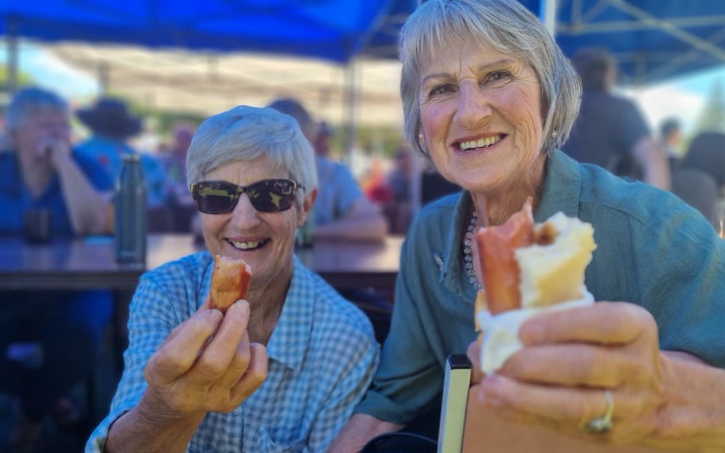 Monica and Pauline were fans of the Swiss sausages.