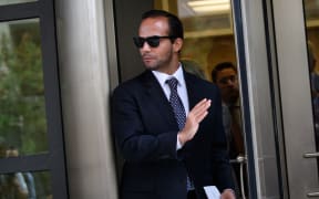 George Papadopoulos leaves the US District Courts after his sentencing in Washington, DC
