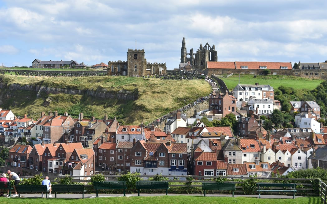The English town of Whitby, including its old abby.