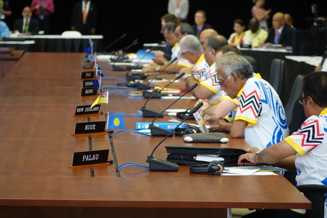 Island leaders at the Pacific Islands Forum summit in Port Moresby press their call for greater response to climate change by developed countries.