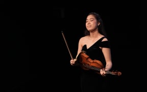 Claire Wells (USA/Germany) at the 2023 Michael Hill International Violin Competition.