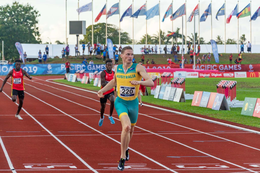 Steven Solomon capped off a stunning day for Australia with gold in the men's 400m.