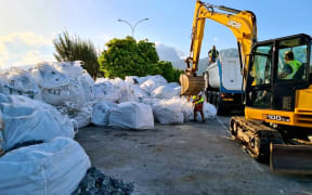 Rubbish collected from Pearl farms in French Polynesia as part of a big clean-up
