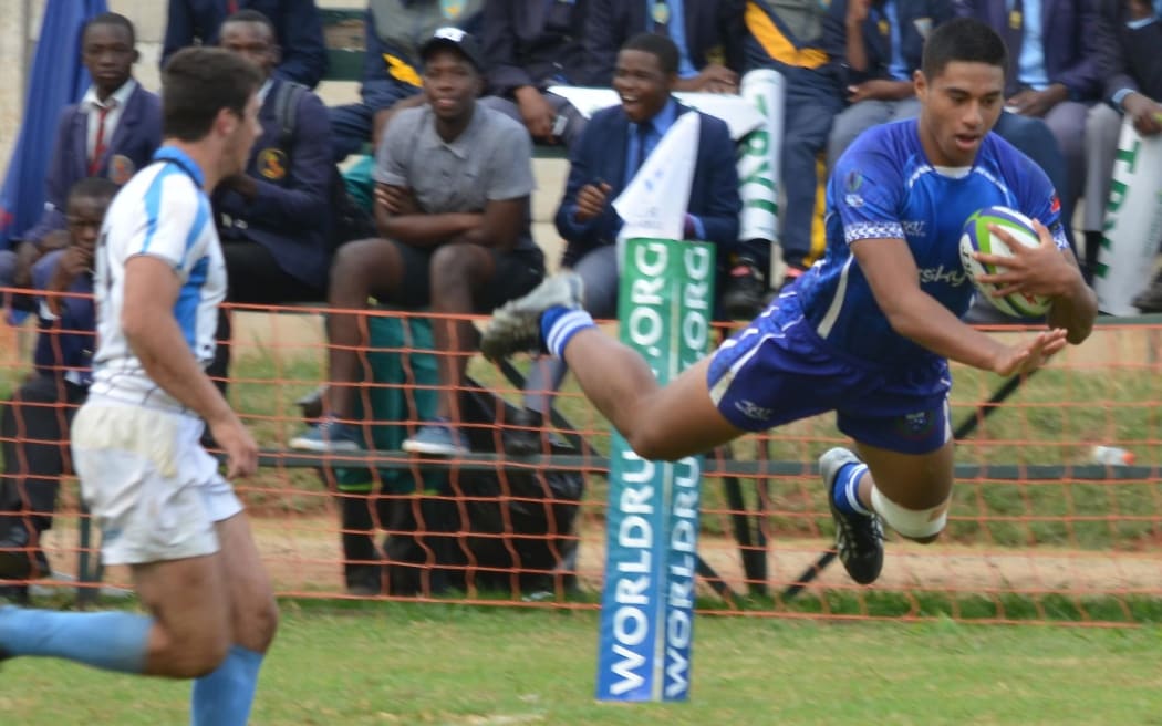 Samoa scored seven tries against Uruguay.