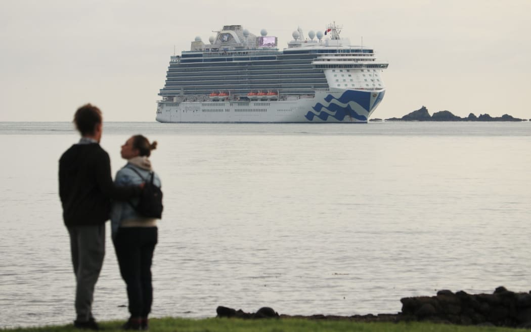 Cruise ships feature prominently in the Bay of Islands tourist scene over summer.