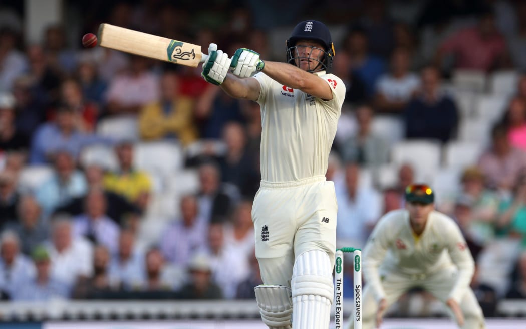 Jos Buttler bats during the 5th and final Ashes Test Match between England and Australia at The Oval. Photo: Graham Morris (Tel: +44(0)20 8969 4192 Email: sales@cricketpix.com) 12/09/19