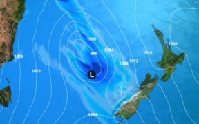 The low pressure system is approaching New Zealand from the Tasman.