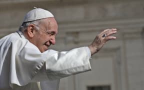 Pope Francis arrives for his weekly general audience, in St. Peter's Square, at the Vatican, 8 May 2019.