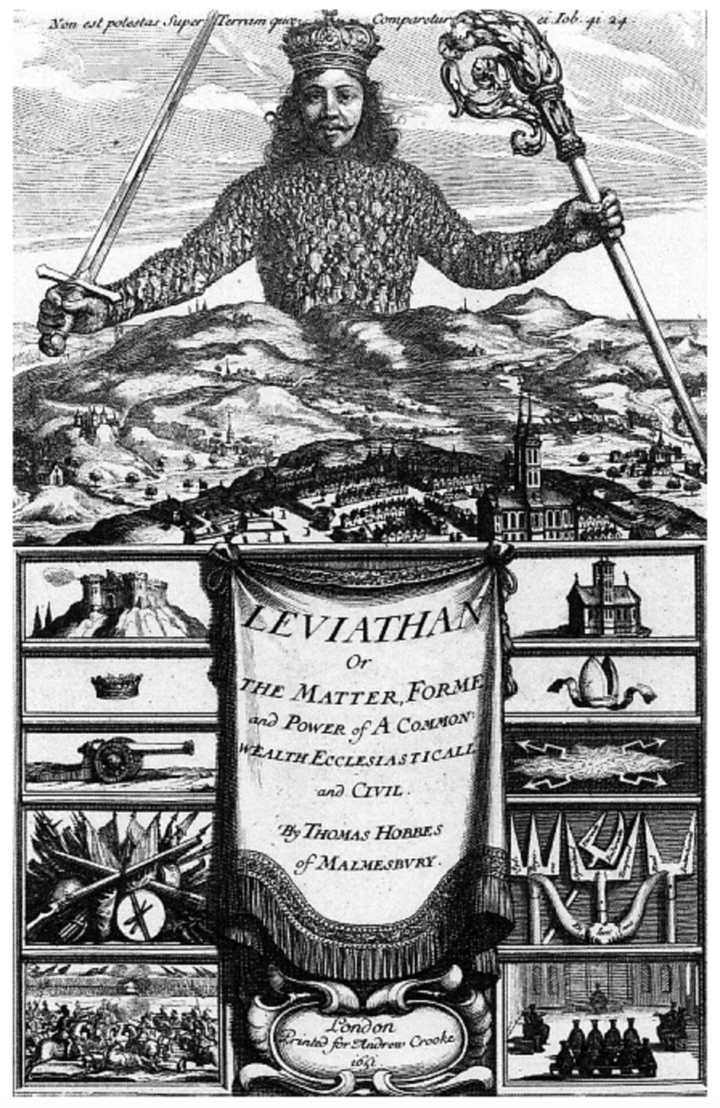 The frontispiece to Thomas Hobbes's classic of modern political philosophy, Leviathan, designed by French artist and printmaker Abraham Bosse