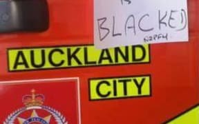 The black-listed fire truck.