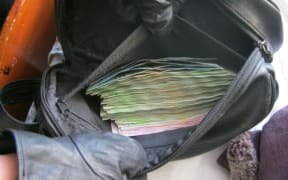 Cash found during Mangere drug operation, August 2011.