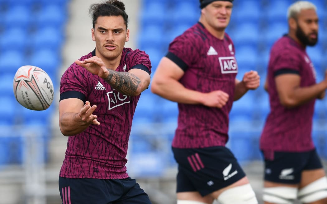 Peter Umaga-Jensen.
All Blacks training session. Auckland. October, 2020.