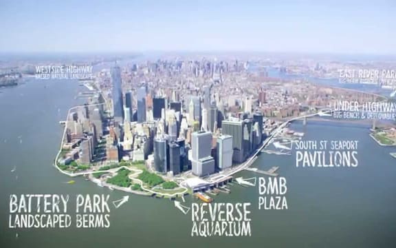 BIG's 'The Big U' flood protection barrier.