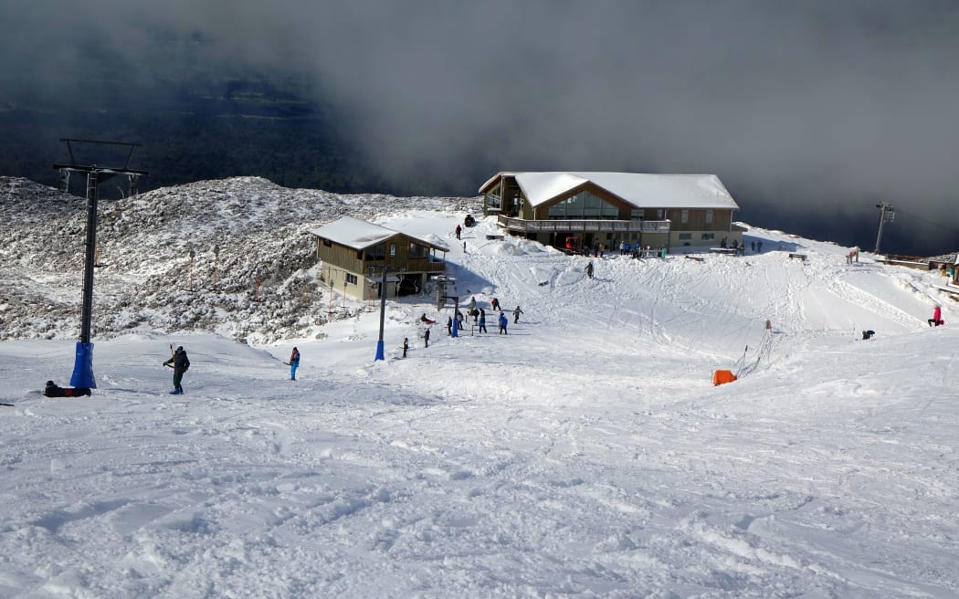 The Manganui skifield on Mt Taranaki