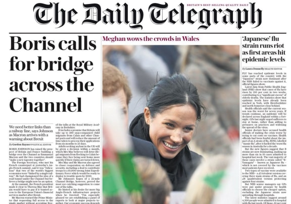 How the 'Boris Bridge' excited the Telegraph last month.