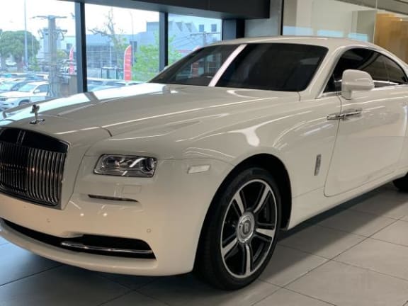 A Rolls Royce Wraith that was sought by police in connection with money laundering seizures.