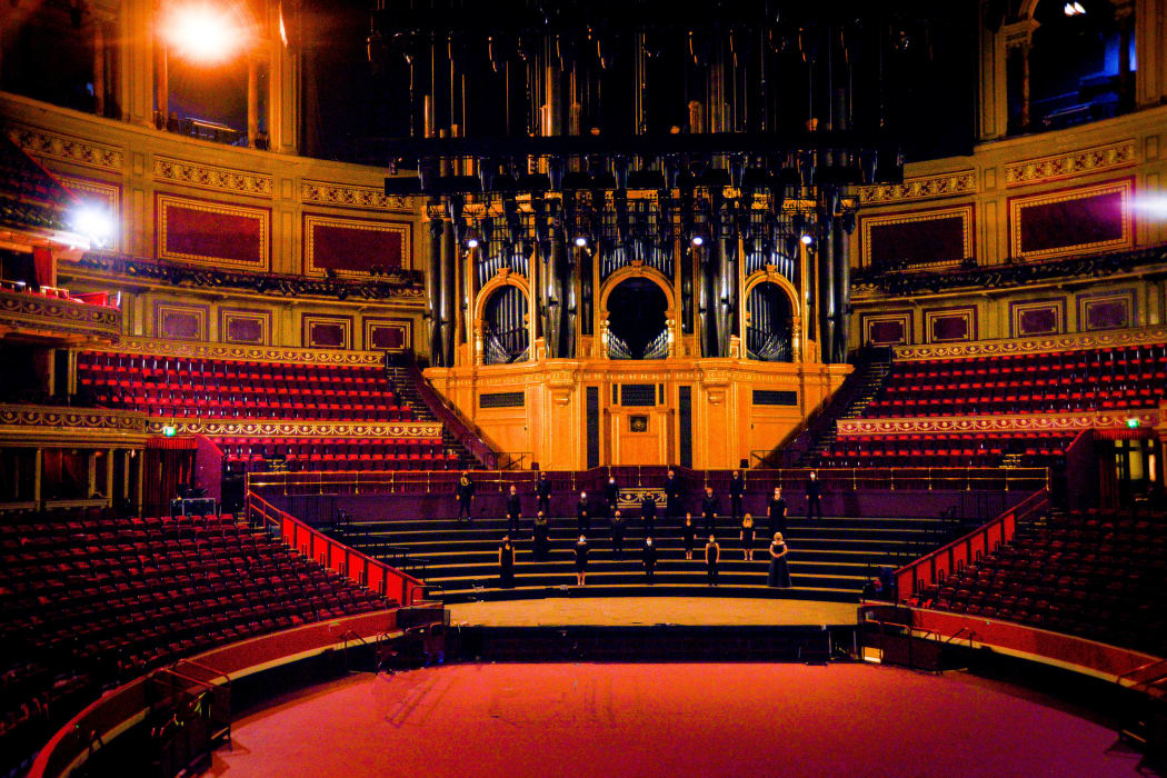 Whānau: Voices of Aotearoa, far from home performers at the Royal Albert Hall, London.