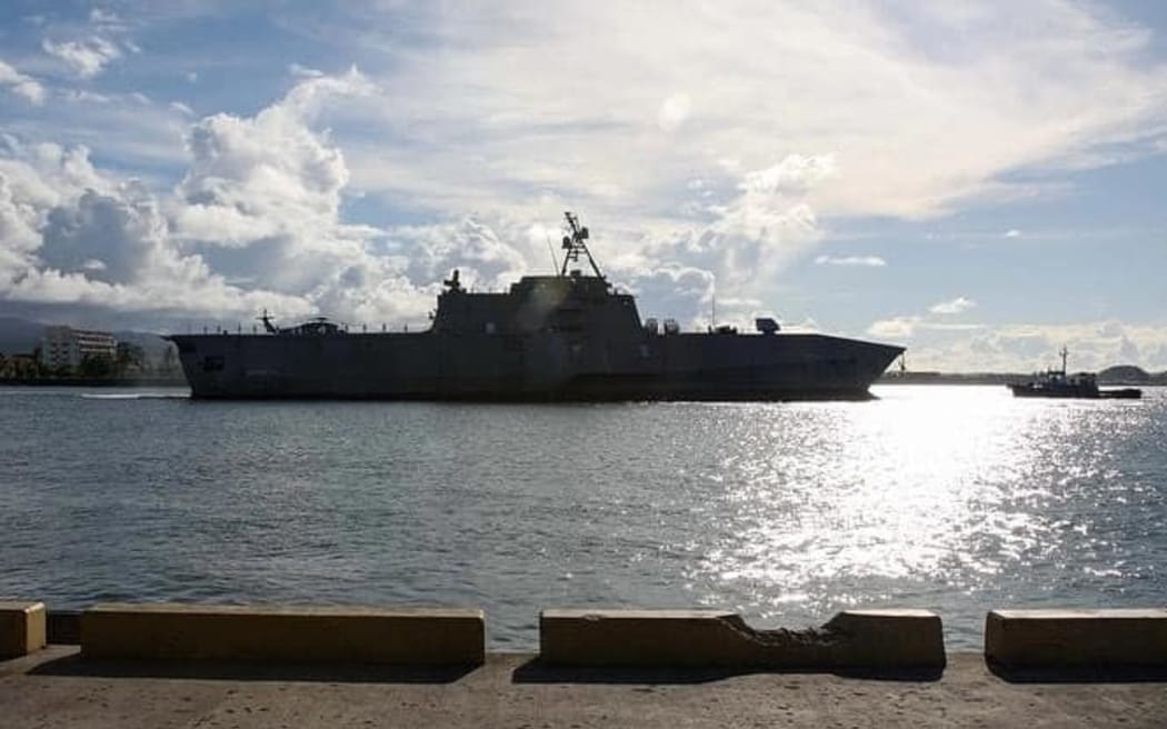 USS Jackson docked off Apia, Samoa.