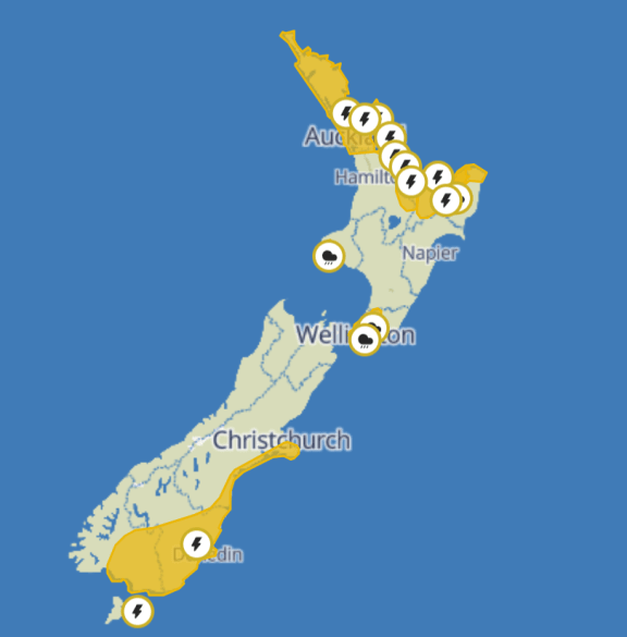 MetService's weather watches