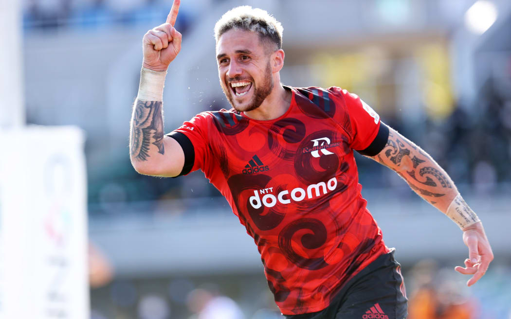 TJ Perenara playing for the NTT Red Hurricanes in japan, 2021.